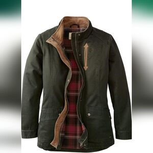 Legendary Whitetails Dark Green Utility Jacket with Plaid Interior
